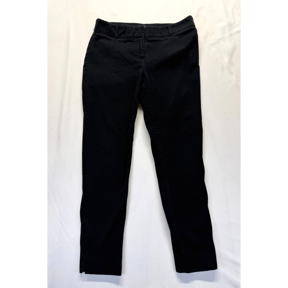 Apt. 9 Dress Pants Womens 6P Black Stretch Modern Fit Ankle Slit Business Formal
